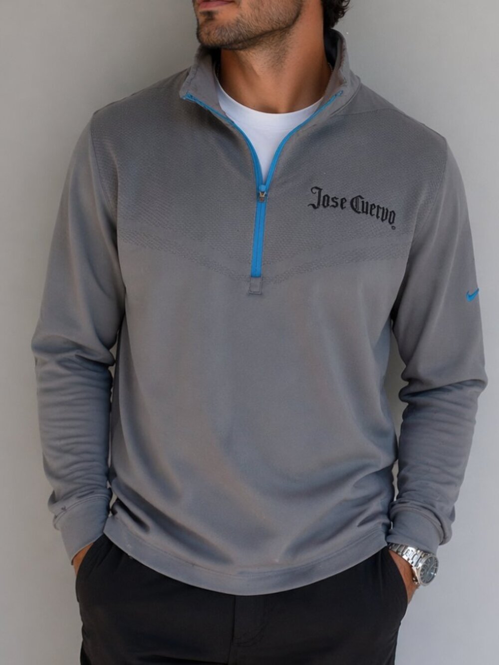 Nike Golf Jose Cuervo Mens Sz L  Long Sleeve Polo Medium Weight